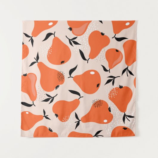 Tenture Pears seamless pattern. Hand drawn illustration wi (Devant)