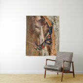 Tenture "Pêche à la truite" Art occidental de Frank Feller (En situation)