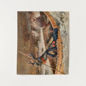 Tenture "Pêche à la truite" Art occidental de Frank Feller (Devant)