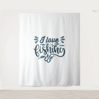 Tenture Pêche en bateau de pêche comme pêcheur