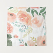 Tenture Pêche en pastel de floraison du plaisir | (Devant)