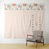 Tenture Pêche Florale Romantique (En situation (horizontale))