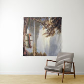 Tenture Pêche saumon sur le Cascapediac Albert Bierstadt (En situation (horizontale))