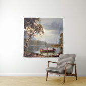 Tenture Pêche saumon sur le Cascapediac Albert Bierstadt (En situation)