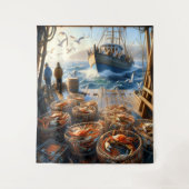 Tenture Pêcheurs à la Twilight ramassant des crabes (Devant)