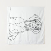 Tenture Peint à la main Grande ligne Danse Art (Devant (Horizontal))