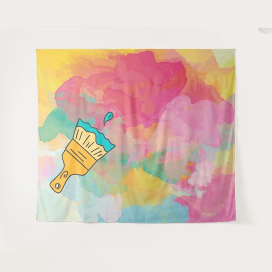 Tenture peint avec une brosse (Devant (Horizontal))