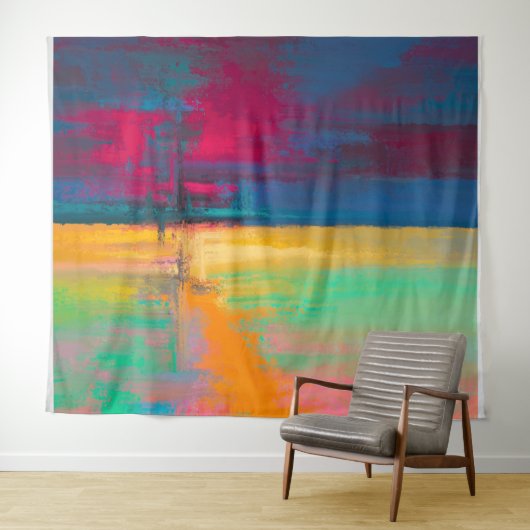 Tenture Peinture à éclaboussure (En situation (horizontale))