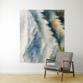 Tenture Peinture à l'aquarelle de la fosse forestière (En situation)