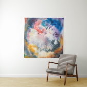 Tenture Peinture à l'huile 4K. Une abstraction créative co (En situation (horizontale))