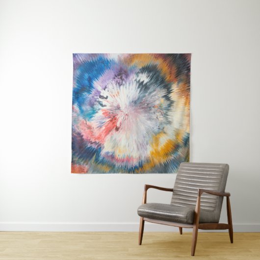 Tenture Peinture à l'huile 4K. Une abstraction créative co (En situation)