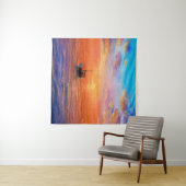 Tenture Peinture à l'huile abstraite de bateau de pêche et (En situation (horizontale))