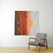 Tenture  peinture à l'huile de pavot à opium (Papaver somn (En situation (horizontale))