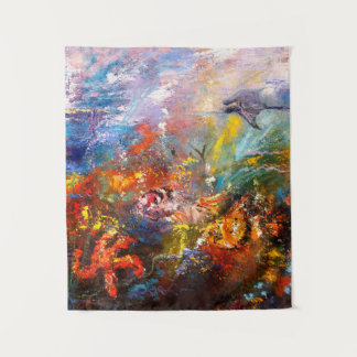 Tenture Peinture à l'huile impressionniste Ocean Life