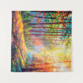 Tenture  peinture à l'huile magnifique forêt en automne, p (Devant (Horizontal))