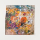 Tenture  peinture à l'huile montrant belle forêt d'automne (Devant (Horizontal))