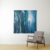 Tenture  peinture à l'huile montrant les vagues de l'océan (En situation (horizontale))