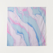 TENTURE PEINTURE ABSTRAITE BLANCHE ET BLEUE ROUGE (Devant (Horizontal))