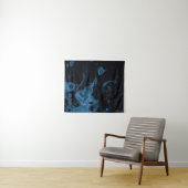 Tenture Peinture abstraite blanche et noire (En situation (horizontale))