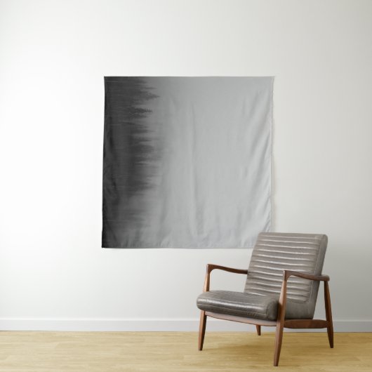 TENTURE PEINTURE ABSTRAITE DE LA FORÊT D'ARBRE DE PINS (En situation (horizontale))