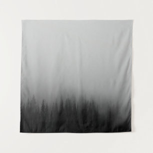 TENTURE PEINTURE ABSTRAITE DE LA FORÊT D'ARBRE DE PINS