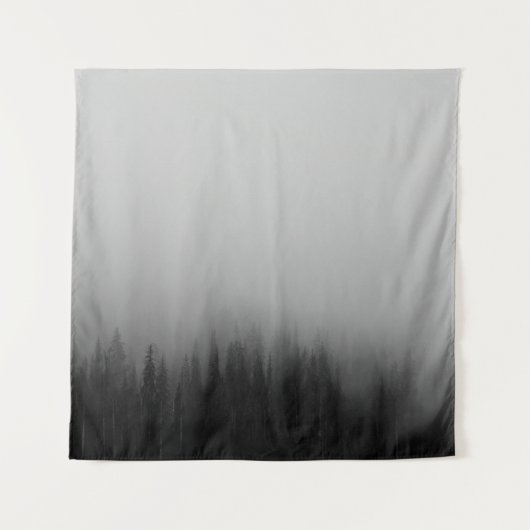 TENTURE PEINTURE ABSTRAITE DE LA FORÊT D'ARBRE DE PINS (Devant)