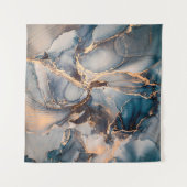 Tenture Peinture abstraite de luxe en encre d'alcool  (Devant (Horizontal))