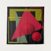 Tenture Peinture Abstraite, formes géométriques (Devant)