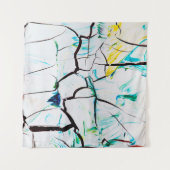 TENTURE PEINTURE ABSTRAITE MULTICOLORÉE (Devant (Horizontal))