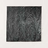 TENTURE PEINTURE ABSTRAITE NOIRE ET BLANCHE (Devant (Horizontal))