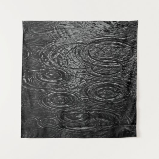TENTURE PEINTURE ABSTRAITE NOIRE ET BLANCHE (Devant)