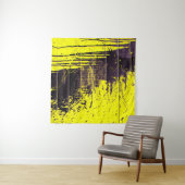 Tenture Peinture abstraite noire goutte sur un oeil brilla (En situation (horizontale))