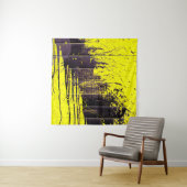 Tenture Peinture abstraite noire goutte sur un oeil brilla (En situation)