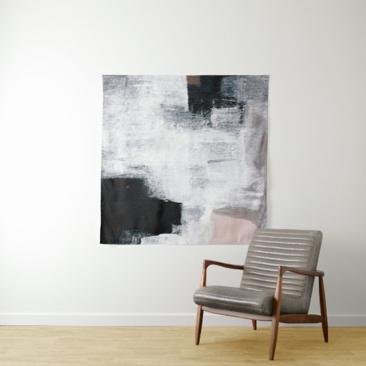 Tenture Peinture Abstraite. OEuvre d'art tendance peinte à (En situation (horizontale))