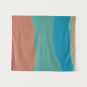 Tenture Peinture abstraite orange et noire (Devant (Horizontal))