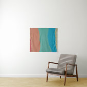 Tenture Peinture abstraite orange et noire (En situation (horizontale))