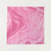 TENTURE PEINTURE ABSTRAITE ROSE ET BLANCHE (Devant (Horizontal))