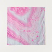 Tenture Peinture abstraite rose et blanche (Devant (Horizontal))
