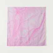 Tenture Peinture abstraite rose et blanche (Devant (Horizontal))