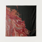 Tenture Peinture abstraite rouge et blanche (Devant (Horizontal))