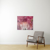Tenture Peinture abstraite rouge et marron (En situation (horizontale))
