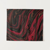 Tenture Peinture abstraite rouge et noire (Devant (Horizontal))