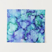 Tenture Peinture abstraite violette et bleue (Devant (Horizontal))