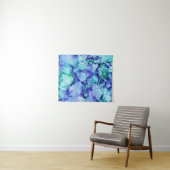 Tenture Peinture abstraite violette et bleue (En situation (horizontale))