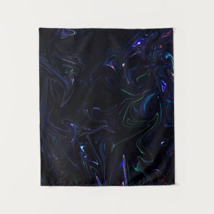 Tenture Peinture abstraite violette et noire