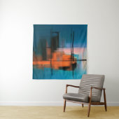 Tenture Peinture acrylique abstraite colorée. Paysage surr (En situation)