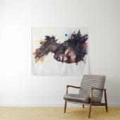 Tenture Peinture aquarelle, Belles femmes de la tribu afri (En situation (horizontale))