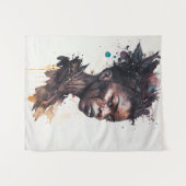 Tenture Peinture aquarelle, Belles femmes de la tribu afri (Devant (Horizontal))