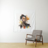 Tenture Peinture aquarelle, Belles femmes de la tribu afri (En situation)