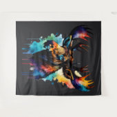 Tenture Peinture aquarelle Moose multicolore (Devant (Horizontal))